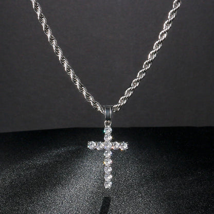 Mercori men´s stainless steel cross pendant necklace