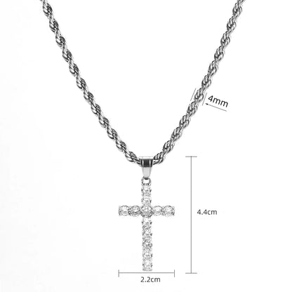 Mercori men´s stainless steel cross pendant necklace