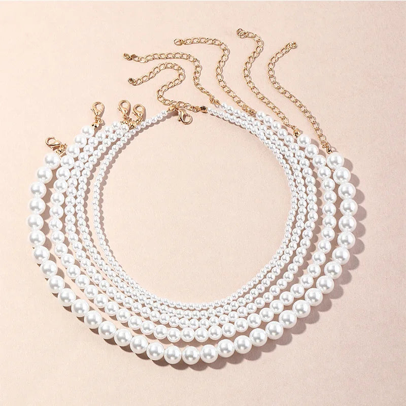 Mercori women´s classic pearl choker necklace