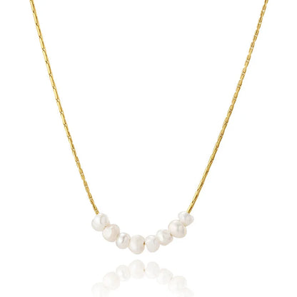 Mercori women´s freshwater pearl link chain