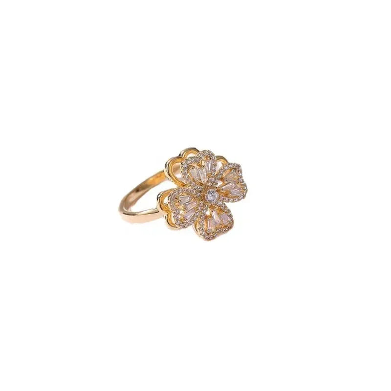 Mercori women´s clover ring (silver and gold)