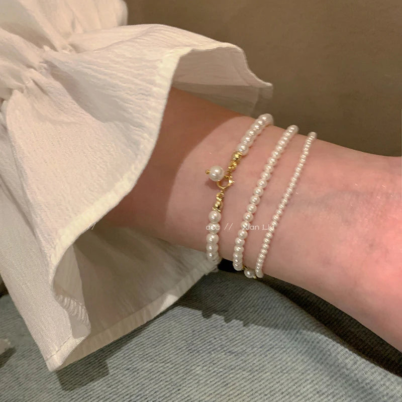 Mercori women´s silver pearl bracelet